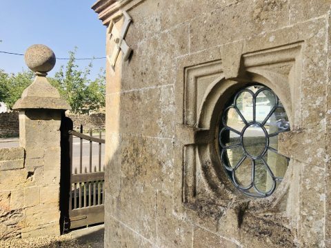 The porch exterior and gate.
Image: CMS Group